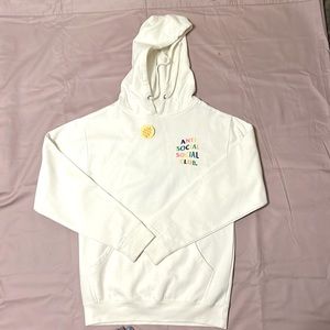 White Anti social social club hoodie